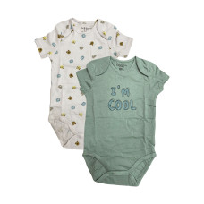 Fox & Bunny Baby Bodysuit Multi 2pcs pack L-80A